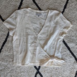 NWT Madewell tie front top